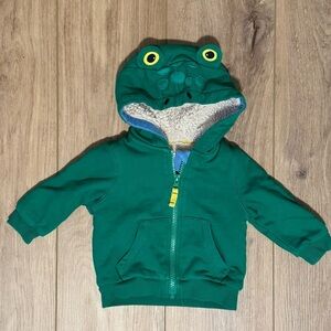 Baby Boden Emerald Crocodile Hoodie